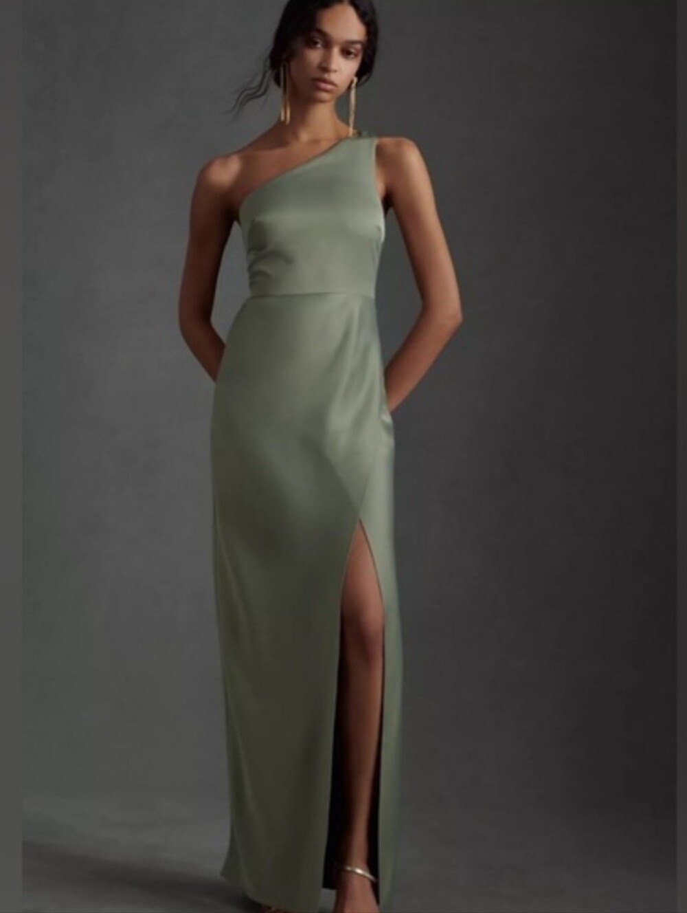 Anthropologie BHLDN Dylan Satin Charmeuse Dress Size 6
